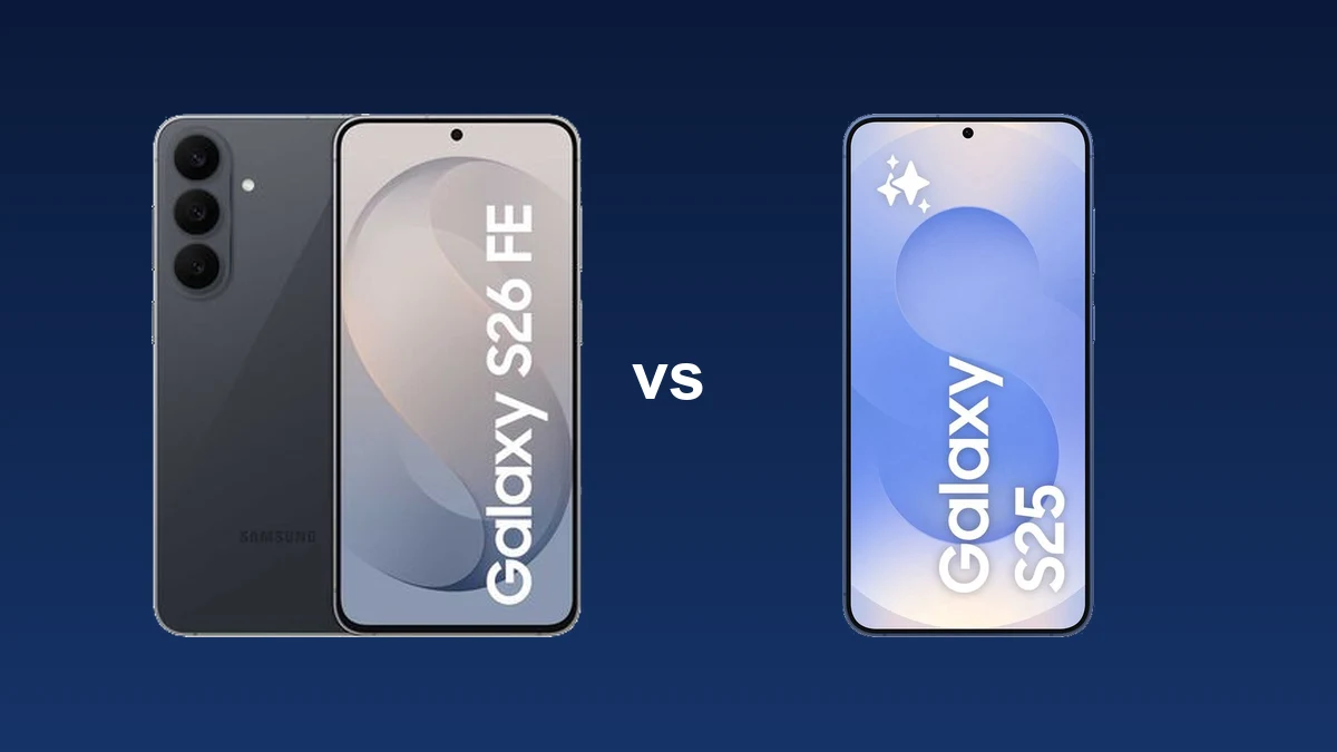 Samsung Galaxy S26 FE y Samsung Galaxy S25, uno al lado del otro