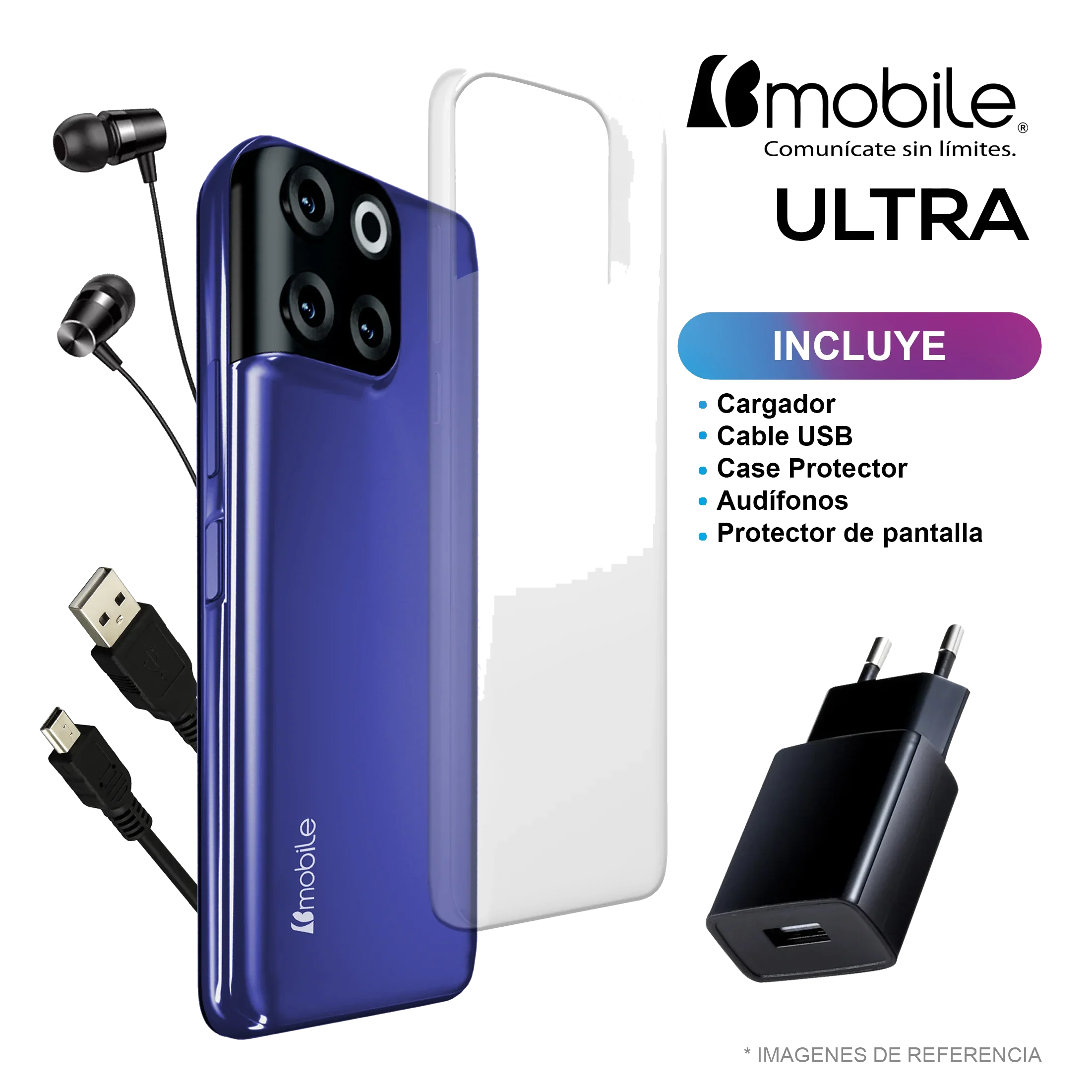 Smartphone Bmobile Ultra 4G . 4+3