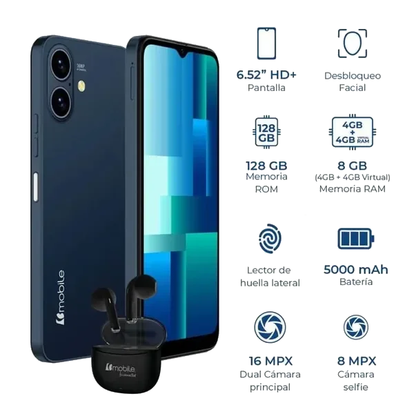 Smartphone Bmobile Rocket A1 Azul 4G