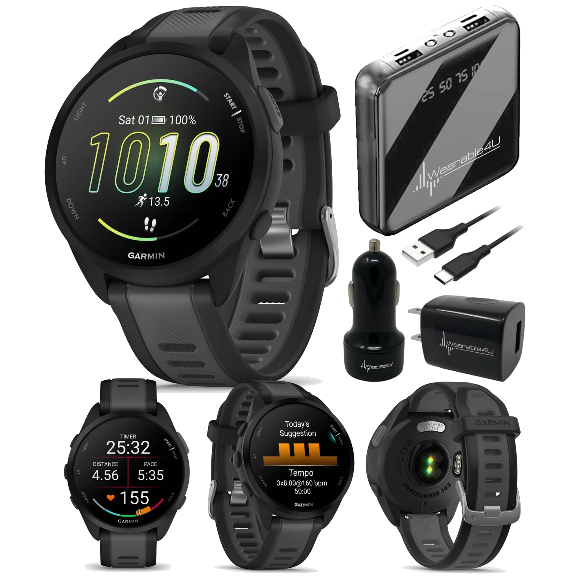 Wearable4U Garmin Forerunner 165 Reloj Inteligente Para Running Amoled
