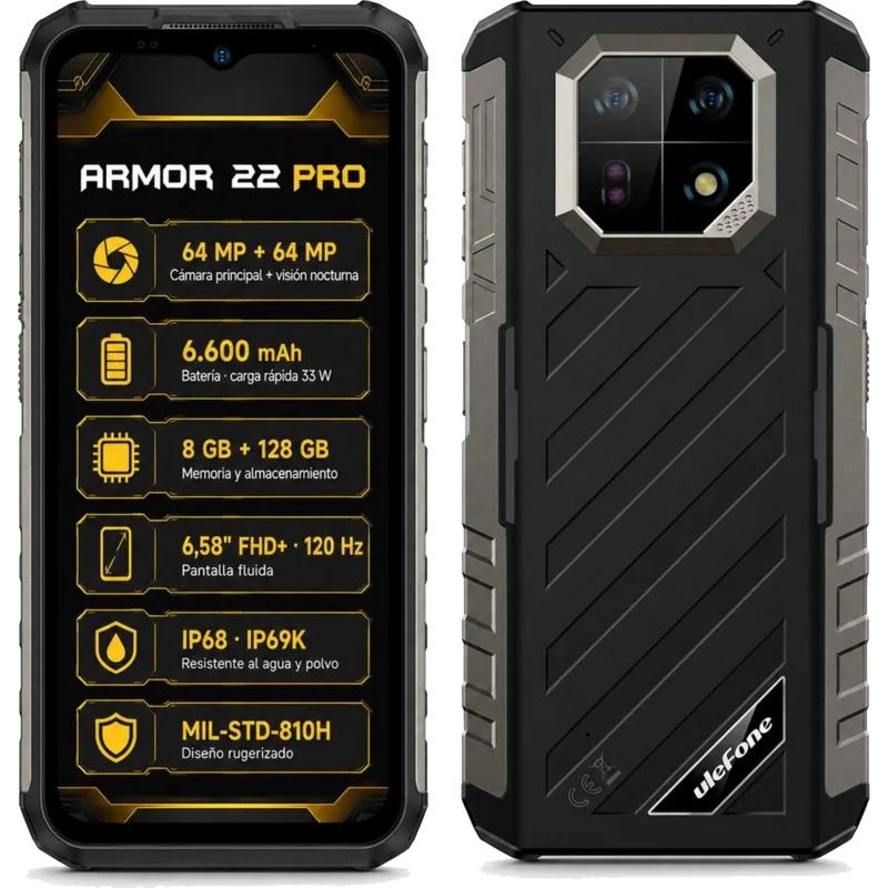 Ulefone Armor 22 Pro 4G Esim Negro